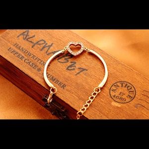 Gold Filled CZ Heart Bracelet